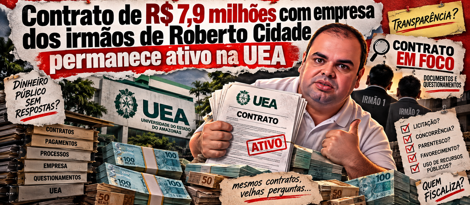 Empresa de irmãos de Cidade tem contrato de R$ 7,9 milhões com a UEA