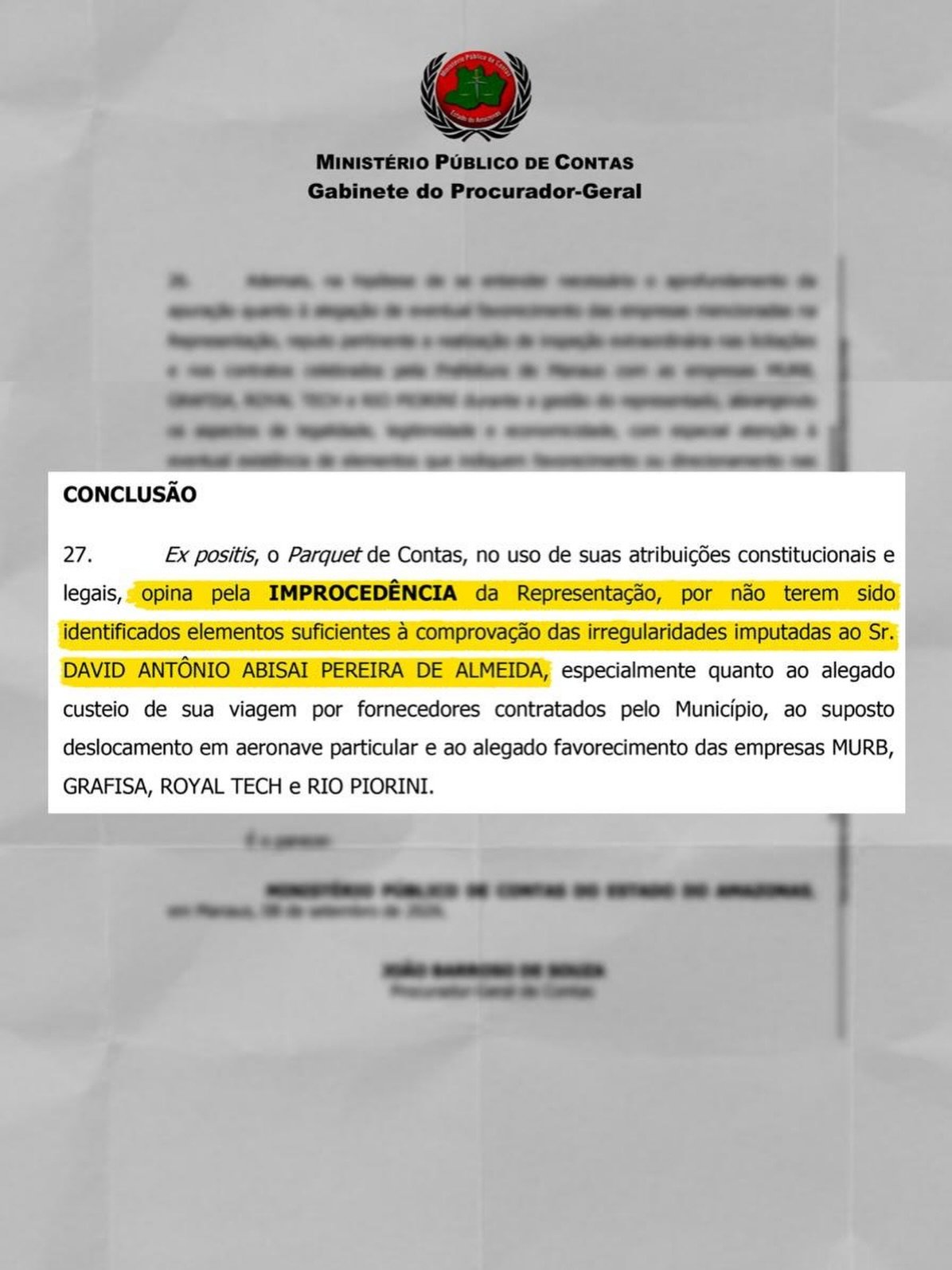 MPC diz não haver prova de custeio da viagem por fornecedores